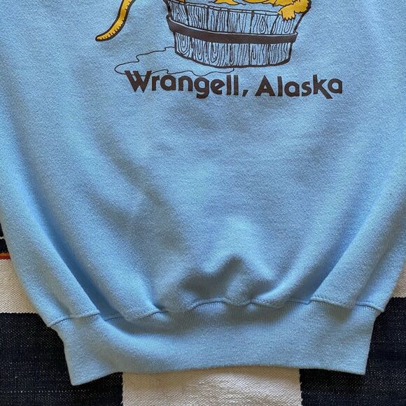 Vintage 70’s Crewneck Graphic Sweater. Stikine River Rat. Size Medium. USA. Rare - Picture 9 of 14